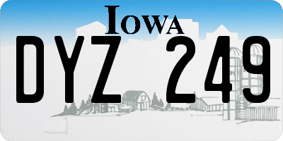IA license plate DYZ249