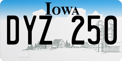 IA license plate DYZ250