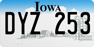 IA license plate DYZ253