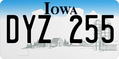 IA license plate DYZ255