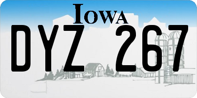 IA license plate DYZ267