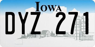 IA license plate DYZ271