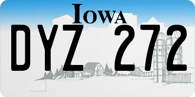 IA license plate DYZ272