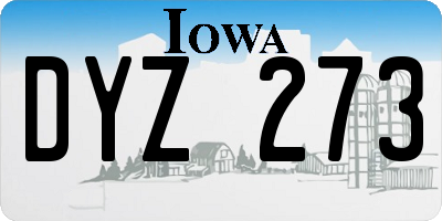 IA license plate DYZ273