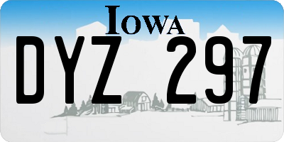 IA license plate DYZ297