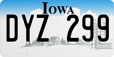 IA license plate DYZ299