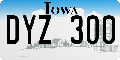 IA license plate DYZ300