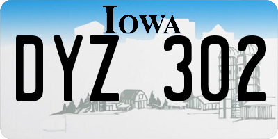 IA license plate DYZ302