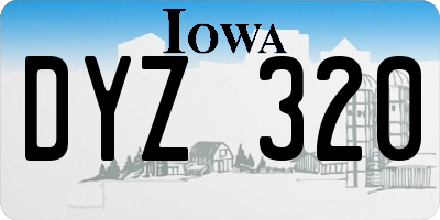 IA license plate DYZ320