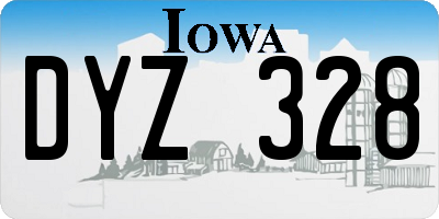IA license plate DYZ328