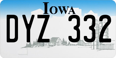 IA license plate DYZ332