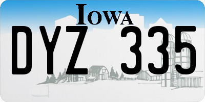 IA license plate DYZ335