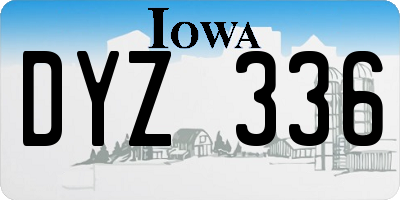 IA license plate DYZ336