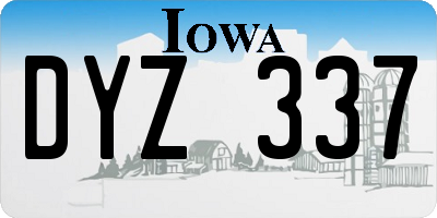 IA license plate DYZ337