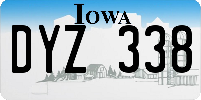 IA license plate DYZ338
