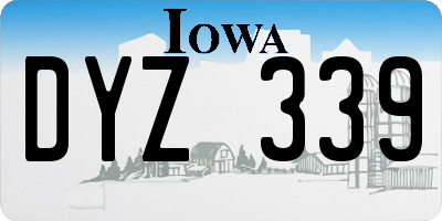 IA license plate DYZ339