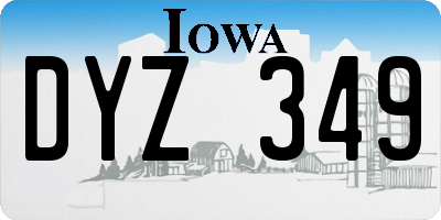 IA license plate DYZ349