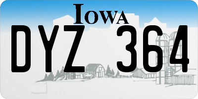 IA license plate DYZ364