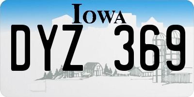 IA license plate DYZ369