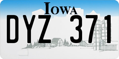 IA license plate DYZ371