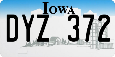 IA license plate DYZ372
