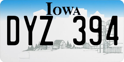 IA license plate DYZ394