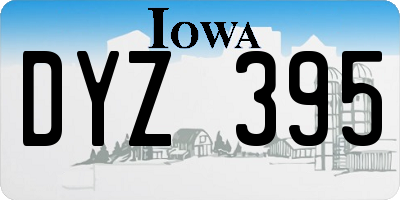 IA license plate DYZ395