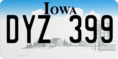IA license plate DYZ399