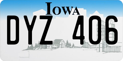 IA license plate DYZ406