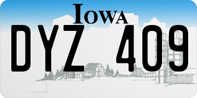IA license plate DYZ409