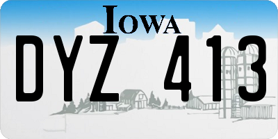 IA license plate DYZ413