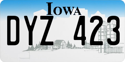 IA license plate DYZ423