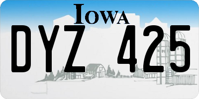 IA license plate DYZ425