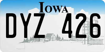 IA license plate DYZ426