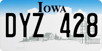 IA license plate DYZ428