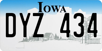IA license plate DYZ434