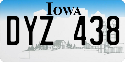 IA license plate DYZ438