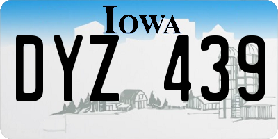 IA license plate DYZ439