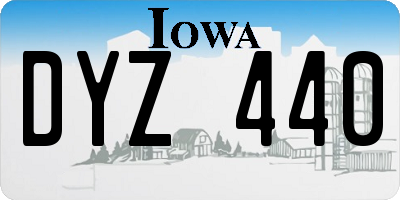 IA license plate DYZ440