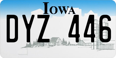 IA license plate DYZ446