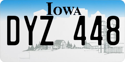 IA license plate DYZ448