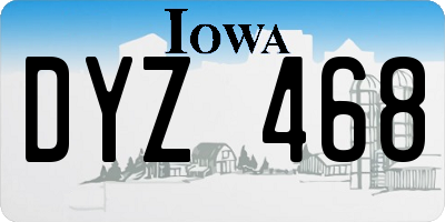 IA license plate DYZ468
