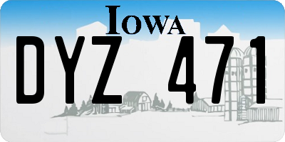 IA license plate DYZ471
