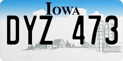 IA license plate DYZ473