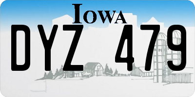 IA license plate DYZ479