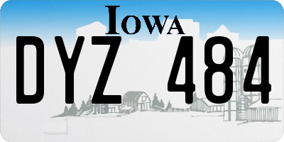 IA license plate DYZ484