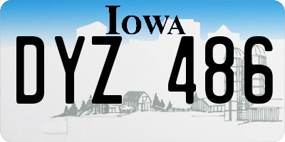 IA license plate DYZ486
