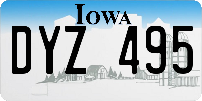 IA license plate DYZ495