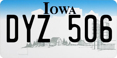 IA license plate DYZ506