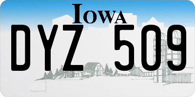 IA license plate DYZ509